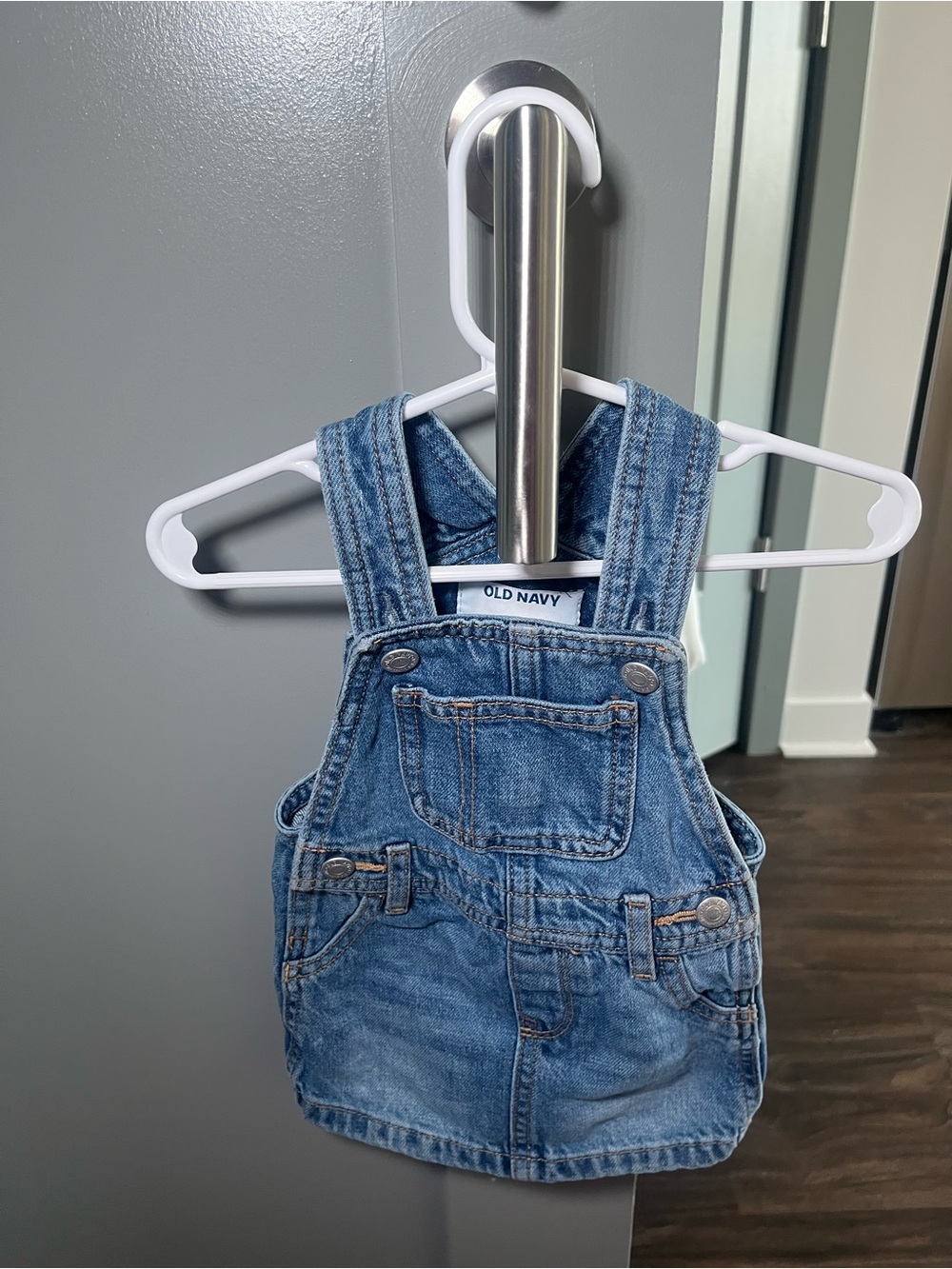 Old Navy Light Blue Denim Kids Overall Skirt